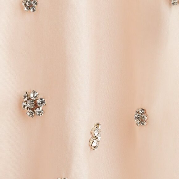 H & M Edition Pale pink Strapless Floral Rhinestone embellished A line Dress - Picture 5 of 5